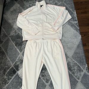 Nike Sportswear Heritage Tracksuit Ivory with Pink Stripe Men's size XXLarge